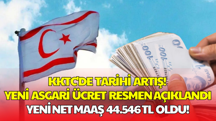 KKTC’de Asgari Ücret Rekor Seviyeye Çıktı: Net Ücret 44 Bin 546 TL Oldu